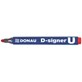Marker permanentny DONAU D-Signer U, okrągły, 2-4mm (linia), czerwony