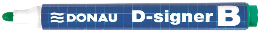 Marker do tablic DONAU D-Signer B, okrągły, 2-4mm (linia), zielony