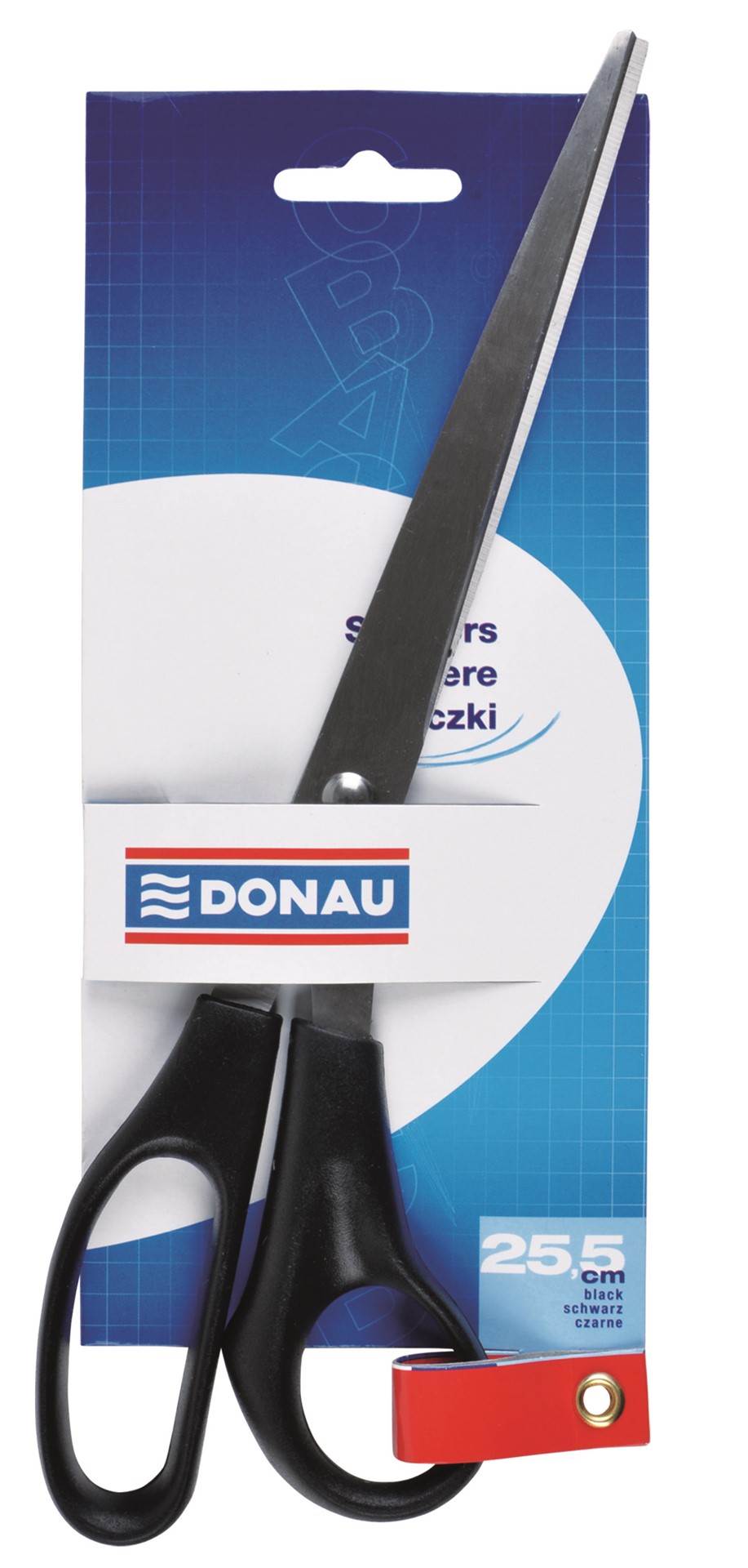 Nożyczki biurowe DONAU, klasyczne, 25,5cm, czarne