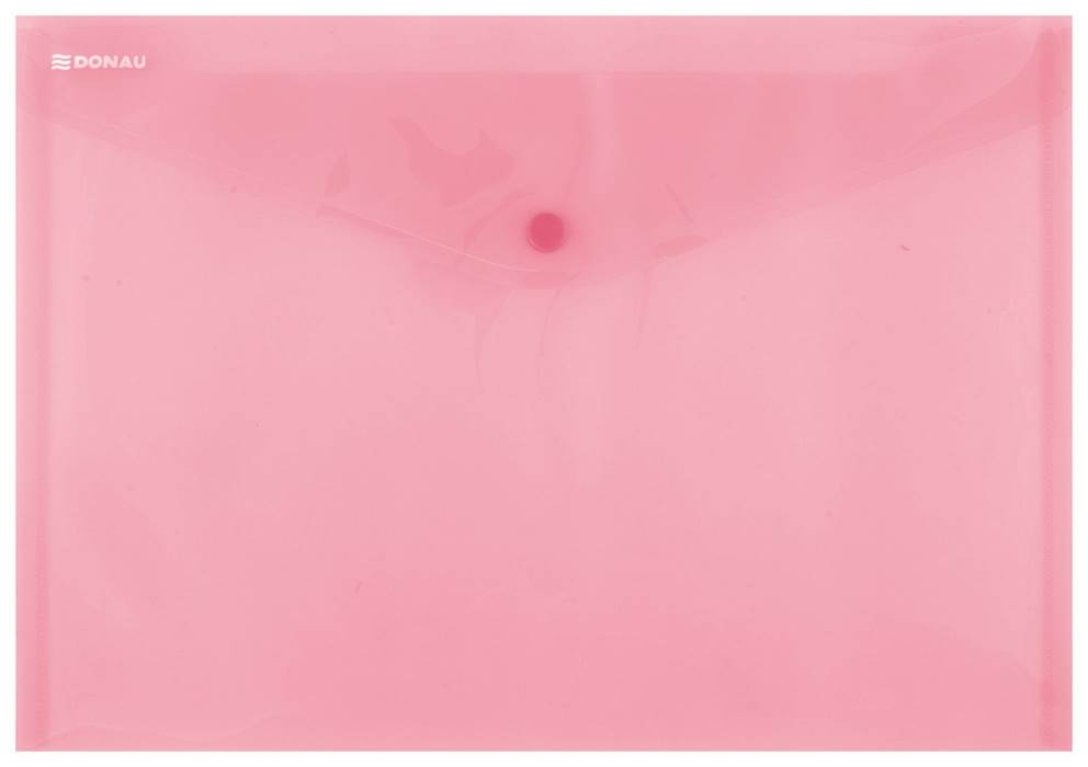 Teczka kopertowa DONAU zatrzask, PP, A4, 180mikr., czerwona