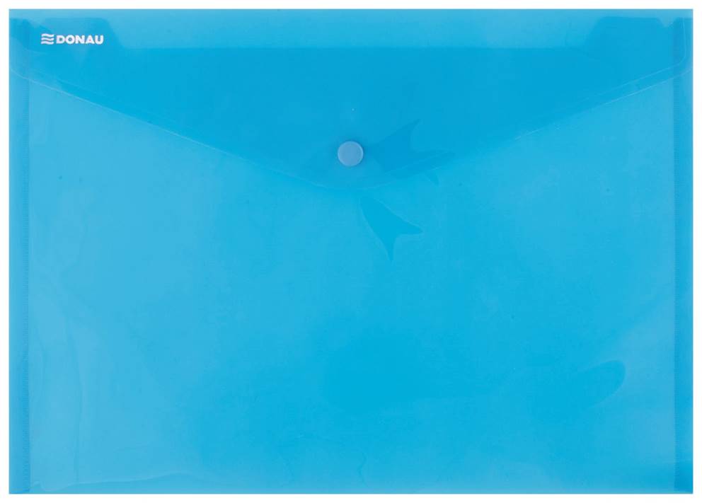 Teczka kopertowa DONAU zatrzask, PP, A4, 180mikr., niebieska