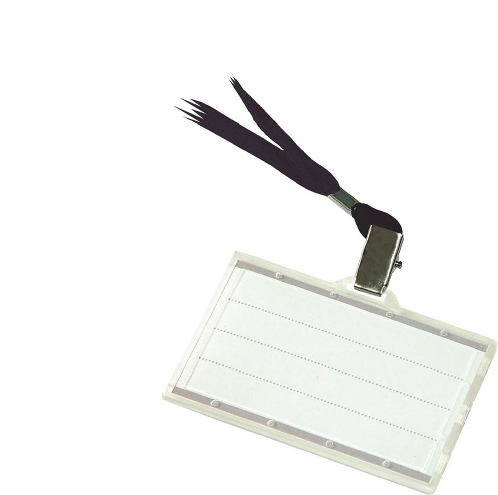 Identyfikator DONAU, z jedwabną taśmą, twardy, czarny