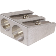 Temperówka DONAU, aluminiowa, podwójna, srebrna