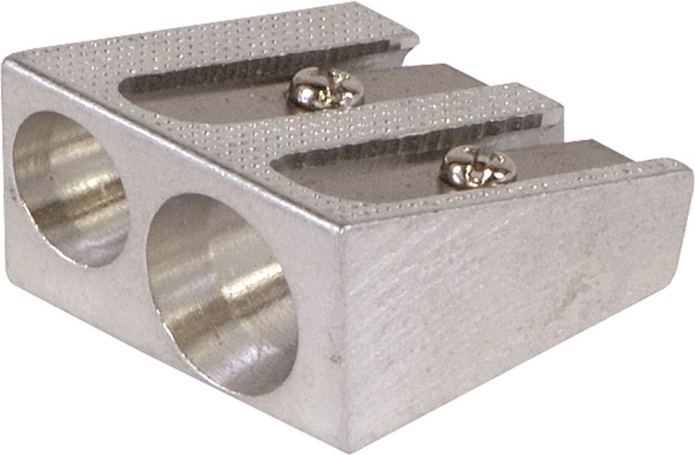 Temperówka DONAU, aluminiowa, podwójna, srebrna