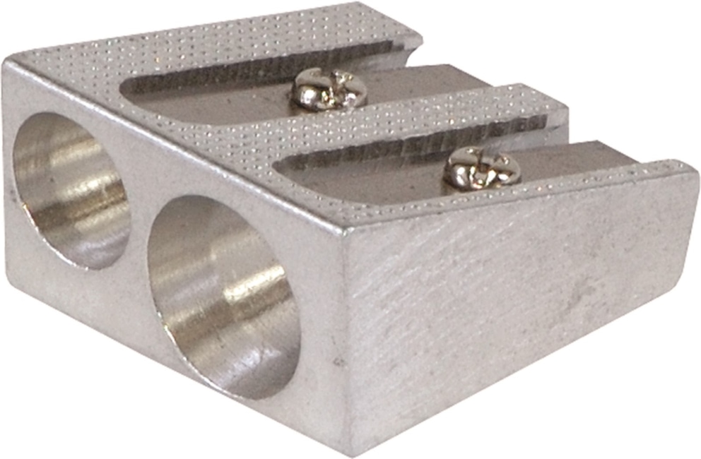 Temperówka DONAU, aluminiowa, podwójna, srebrna