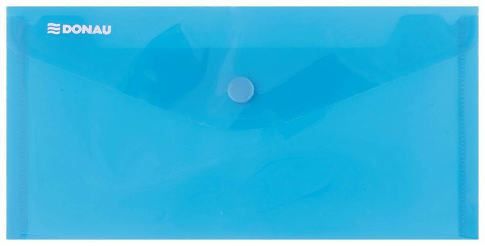 Teczka kopertowa DONAU zatrzask, PP, DL, 180mikr., niebieska