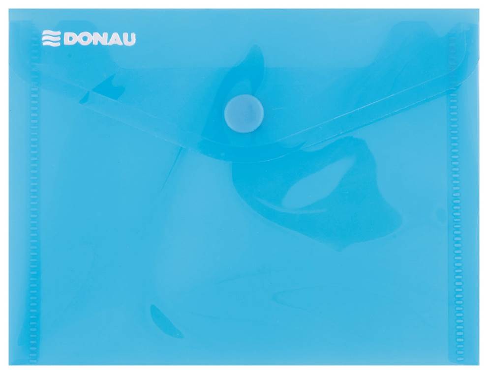 Teczka kopertowa DONAU zatrzask, PP, A6, 180mikr., niebieska