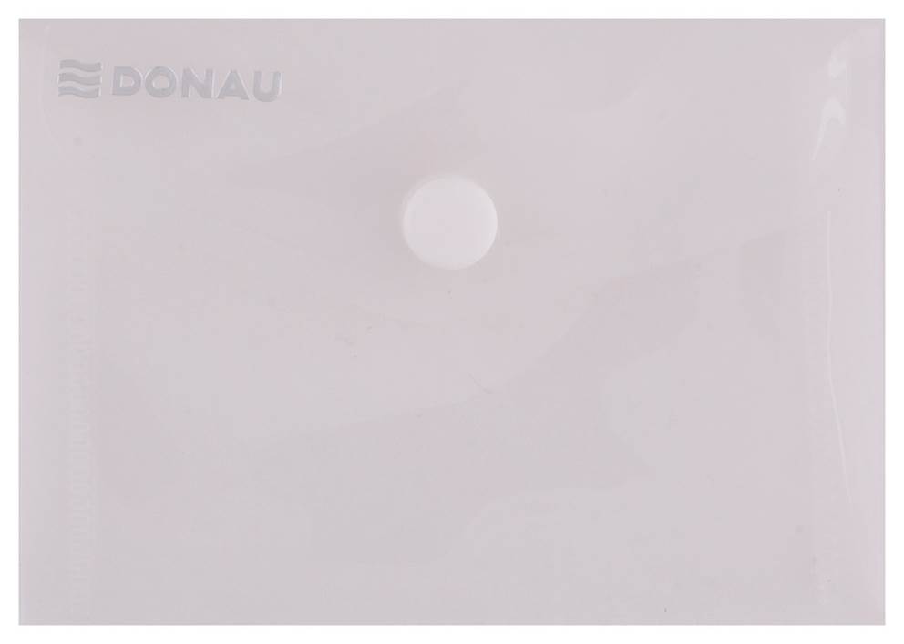 Teczka kopertowa DONAU zatrzask, PP, A7, 180mikr., transparentna