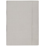 Teczka z gumką DONAU, karton, A4, 400gsm, 3-skrz., biała w kratę