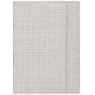 Teczka z gumką DONAU, karton, A4, 400gsm, 3-skrz., biała w kratę
