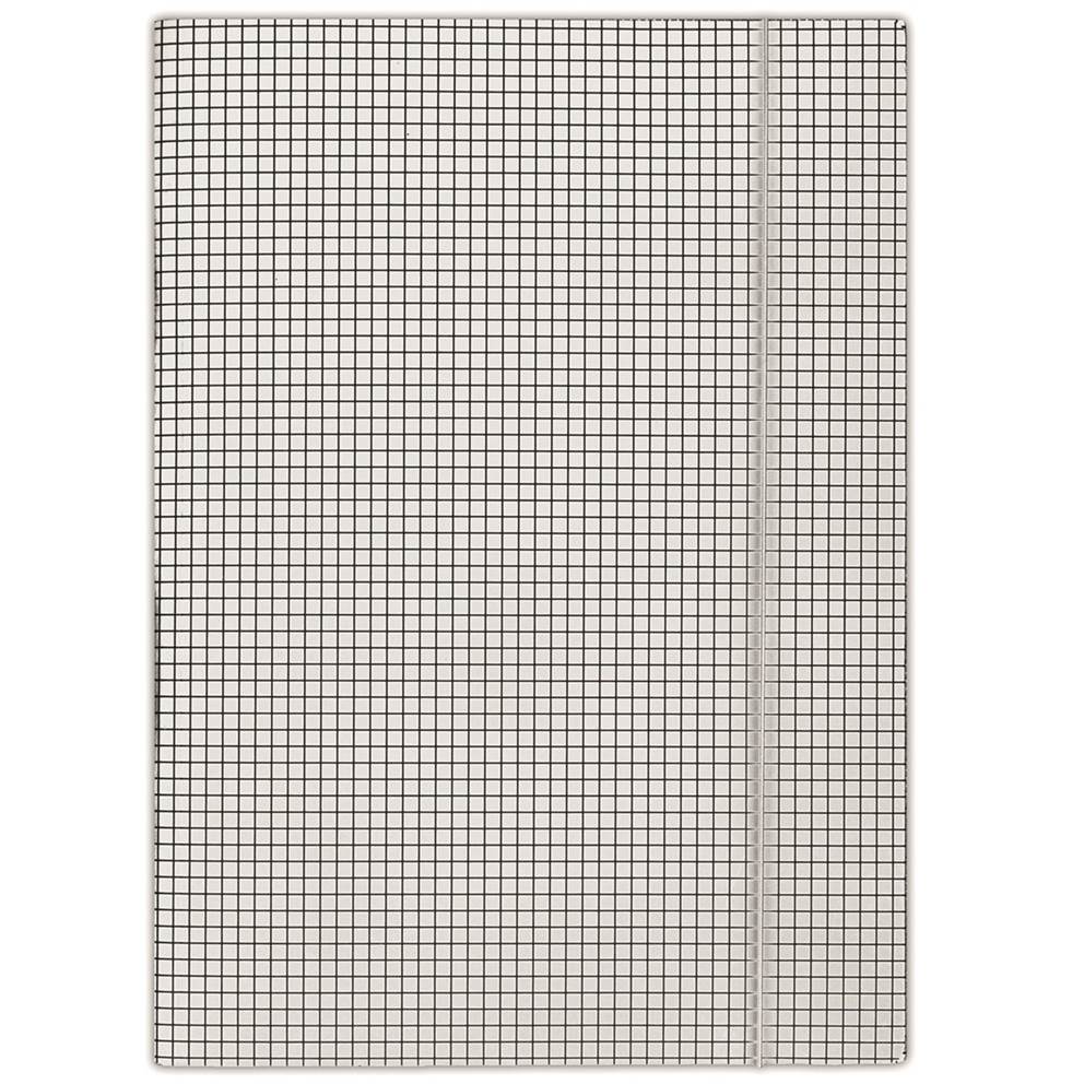 Teczka z gumką DONAU, karton, A4, 400gsm, 3-skrz., biała w kratę
