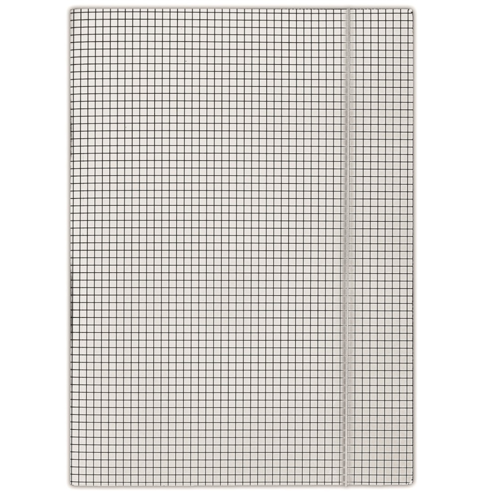 Teczka z gumką DONAU, karton, A4, 400gsm, 3-skrz., biała w kratę