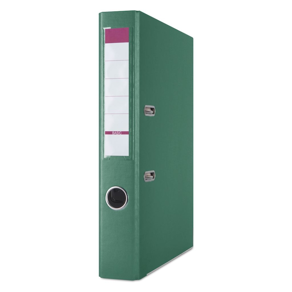 Segregator BASIC S z szyną, PP, A4/5cm, zielony