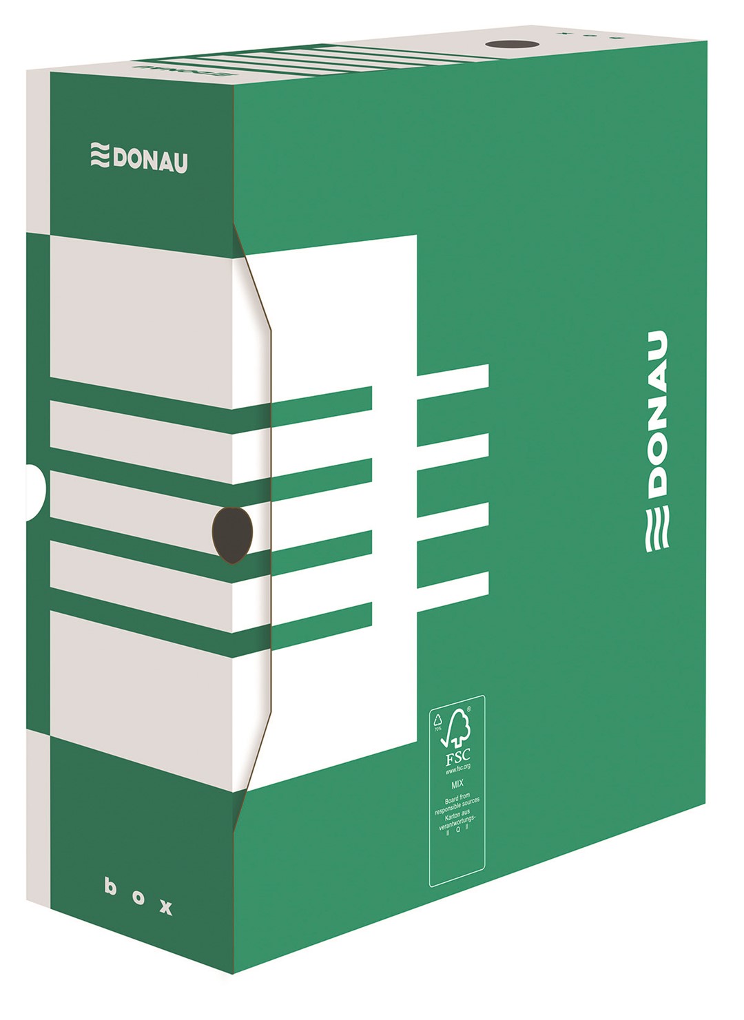 Pudło archiwizacyjne DONAU, karton, A4/120mm, zielone
