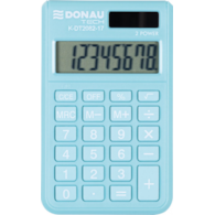 Kalkulator kieszonkowy DONAU TECH, 8-cyfr. wyświetlacz, wym. 97x60x10 mm, jasnoniebieski