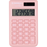 Kalkulator kieszonkowy DONAU TECH, 8-cyfr. wyświetlacz, wym. 97x60x10 mm, morelowy