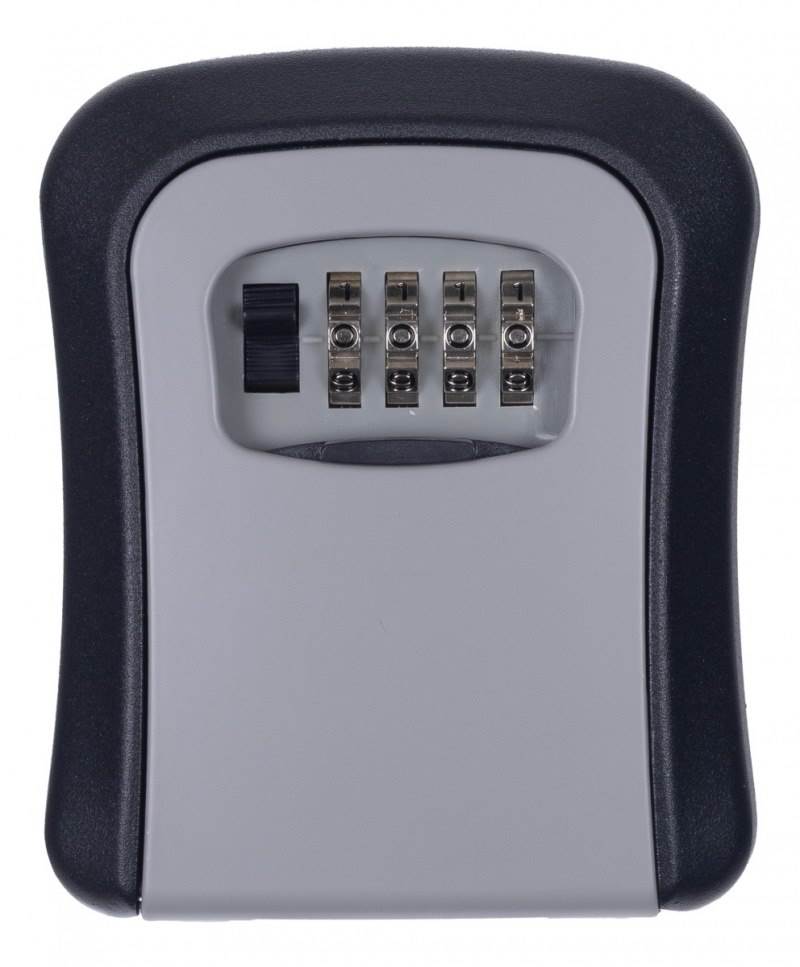 Skrytka na klucze DONAU TECH, 115x95x40 mm, czarno-srebrna