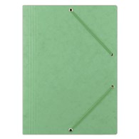 Teczka z gumką DONAU, preszpan, A4, 390gsm, 3-skrz., jasnozielona