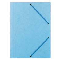 Teczka z gumką DONAU, preszpan, A4, 390gsm, 3-skrz., jasnoniebieska