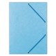 Teczka z gumką DONAU, preszpan, A4, 390gsm, 3-skrz., jasnoniebieska