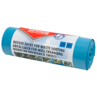 Worki na śmieci domowe OFFICE PRODUCTS, do segregacji makulatury, mocne (LDPE), 120l, 10szt., niebieskie