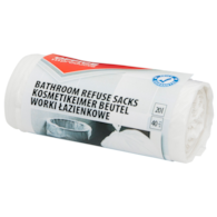 Worki na śmieci domowe OFFICE PRODUCTS, łazienkowe, standard (HDPE), 20l, 40szt., białe