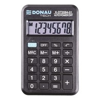 Kalkulator kieszonkowy DONAU TECH, 8-cyfr. wyświetlacz, wym. 97x62x11 mm, czarny