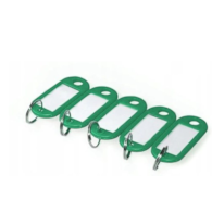 ZAWIESZKI NA KLUCZE OFFICE PRODUCTS, 50X20MM, 10SZT., zielone