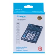 Kalkulator biurowy DONAU TECH OFFICE, 12-cyfr. wyświetlacz, wym. 137x101x30mm, czarny