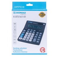 Kalkulator biurowy DONAU TECH OFFICE, 16-cyfr. wyświetlacz, wym. 201x155x35mm, czarny