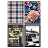 Zeszyt szkolny GIMBOO, A5, w kratkę, 80 kart., 70gsm, mix wzorów