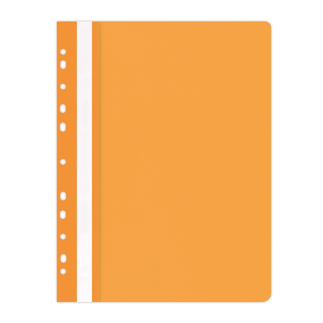 Skoroszyt OFFICE PRODUCTS, PP, A4, miękki, 100/170mikr., wpinany, pomarańczowy