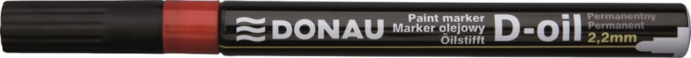 Marker olejowy DONAU D-Oil, okrągły, 2,2mm, czerwony