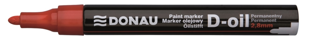 Marker olejowy DONAU D-Oil, okrągły, 2,8mm, czerwony