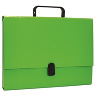 Teczka-pudełko OFFICE PRODUCTS, PP, A4/5cm, z rączką i zamkiem, jasnozielona