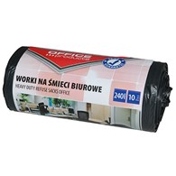 Worki na śmieci biurowe OFFICE PRODUCTS, mocne (LDPE), 240l, 10szt., czarne