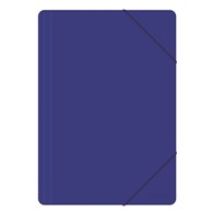 Teczka z gumką OFFICE PRODUCTS, A4, PP, 500mikr., 3-skrz., niebieska