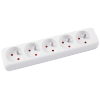 Przedłużacz OFFICE PRODUCTS, 5 gniazd, 5m, z uziemieniem, biały