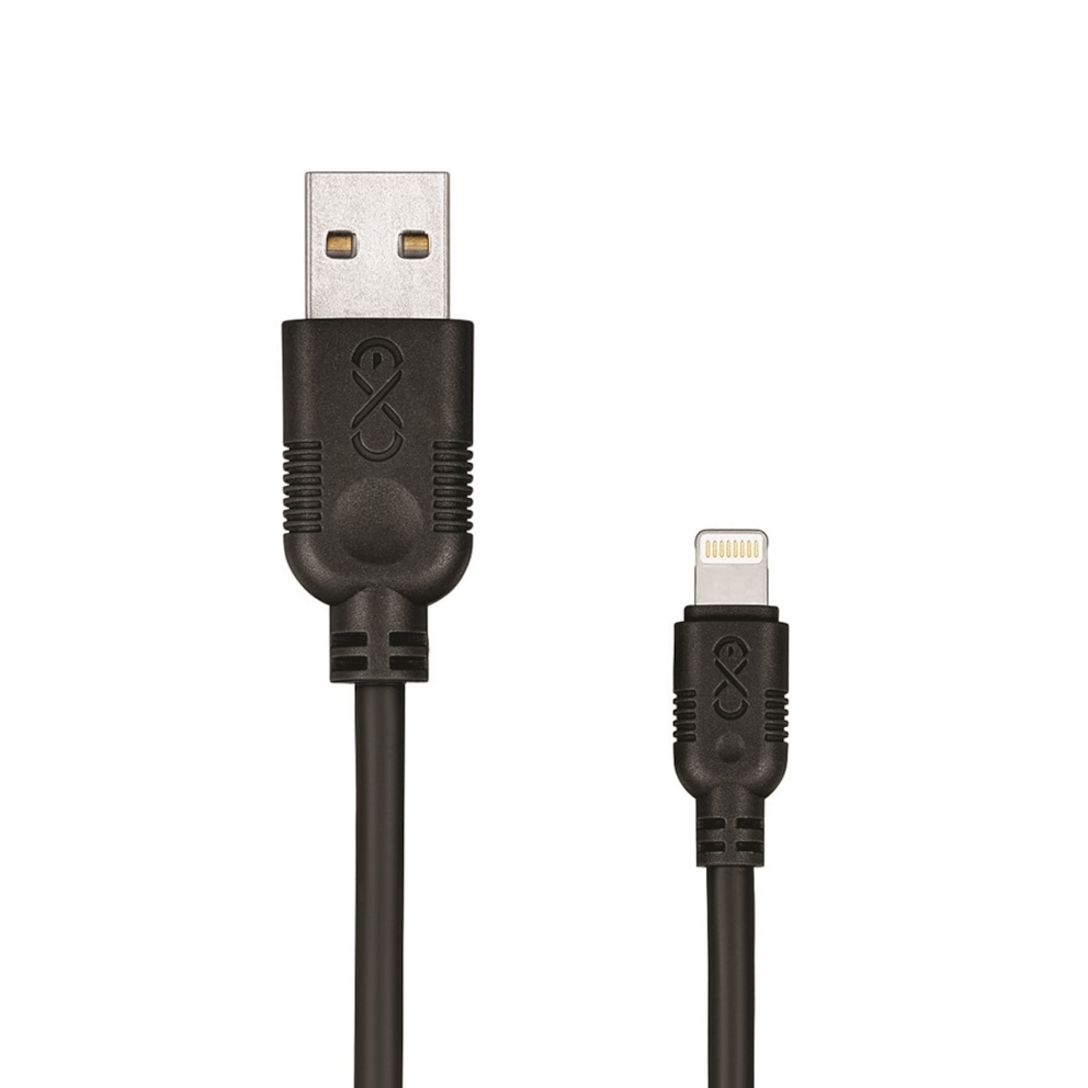 Kabel kompatybilny z lightning EXC Whippy, 2m, czarny