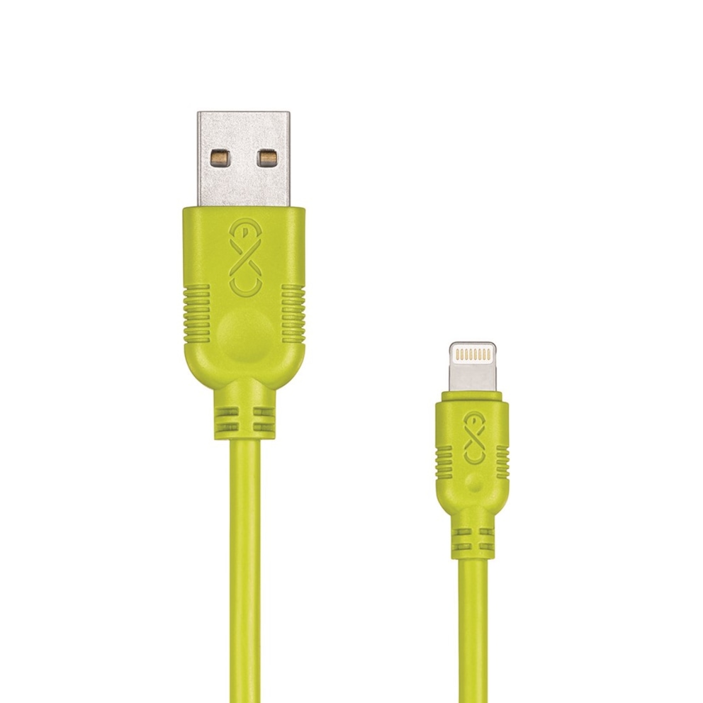 Kabel kompatybilny z lightning EXC Whippy, 2m, limonkowy