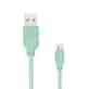 Uniwersalny kabel Micro USB EXC Whippy, 2m, miętowy