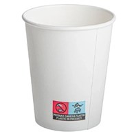 Kubki jednorazowe papierowe białe 250 ml + ZNAK DEREKTYWY 100 sztuk