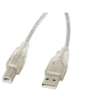 Kabel USB A-B 1,8m transparentny