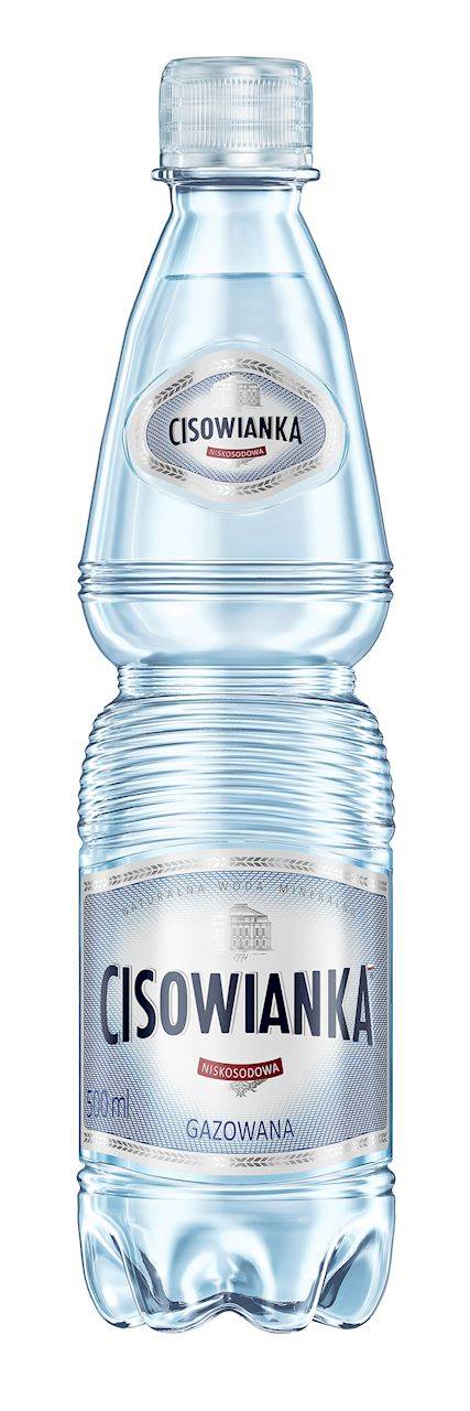 Woda mineralna Cisowianka gazowana 0,5 l PET 12szt