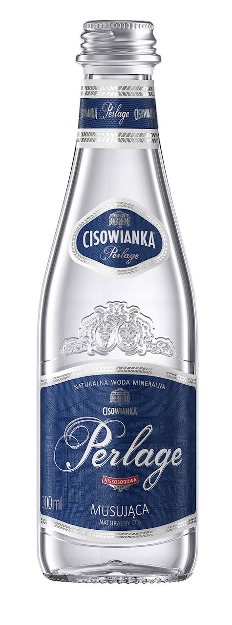 Woda mineralna musująca Cisowianka Perlage 300 ml szkło 24szt