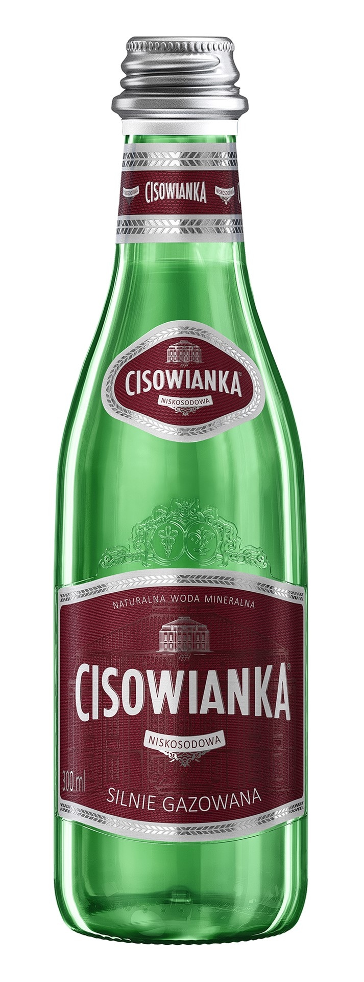 Woda Cisowianka 0,33l. szkło Silnie Gazowana op.24szt