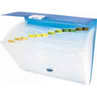 FOCUS TECZKA Z RĄCZKĄ A4 HARMONIJKA 13 PRZEGRÓD 4306 NIEBIESKA Panta Plast