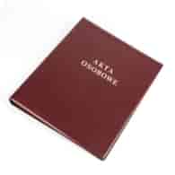 SEGREGATOR NA AKTA OSOBOWE A4 PCV BORDO Panta Plast