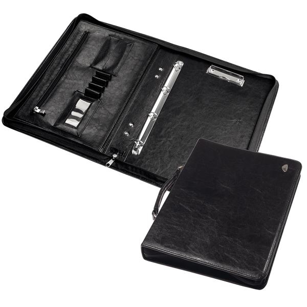 AKTÓWKA A4 Z RĄCZKĄ EKOSKÓRA CZARNY Panta Plast