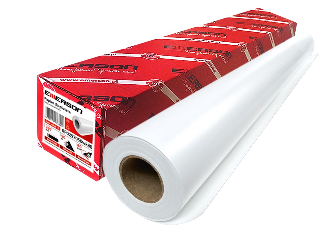 PAPIER DO PLOTERA 297mm x 50m 80g